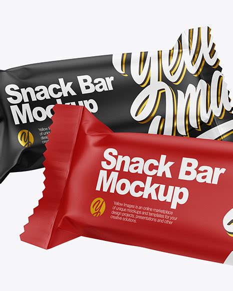 Download Free Two Matte Snack Bars Mockup PSD Placeit PSD Files