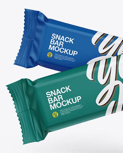 Download Free Two Matte Snack Bars Mockup PSD TIFF Files PSD Files