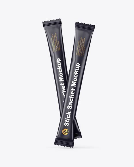 Download Free Two Matte Stick Sachets Mockup PSD Generator Free PSD Mockups