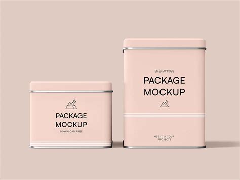 Download Free Two Matte Tin Boxes Mockup PSD Generator
