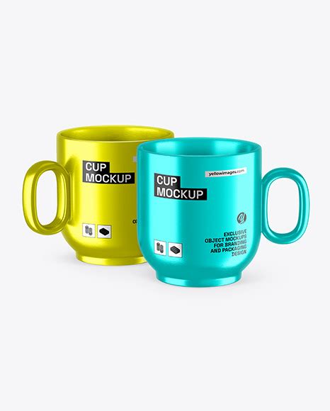 Download Free Two Metallic Cups Mockup PSD Generator Free PSD Mockups