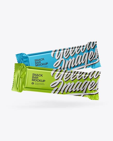 Download Free Two Metallic Snack Bars Mockup PSD Generator