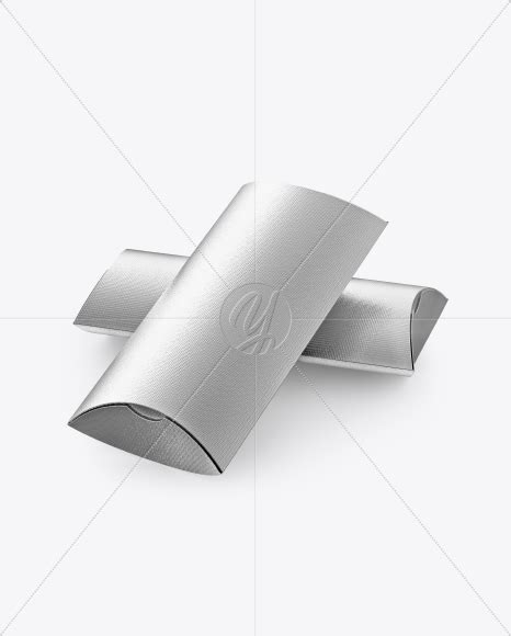 Download Free Two Metallized Pillow Boxes Mockup PSD Generator