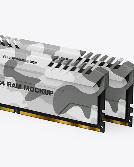 Download Free Two Modules of DDR4 RAM Mockup TIFF PSD for Branding