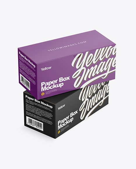 Download Free Two Paper Boxes Mockup PSD Mockup Templates