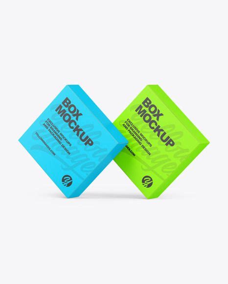 Download Free Two Paper Boxes Mockup PSD for Branding