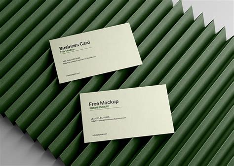 Download Free Two Paper Business Cards Mockup PSD Generator