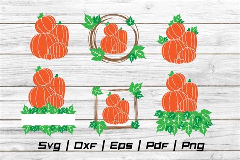 Download Free Two Pattern Split Pumpkins - SVG, DXF, EPS Cut Files Silhouette DXF Files