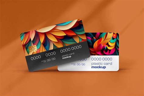 Download Free Two Plastic Cards Mockup PSD Generator