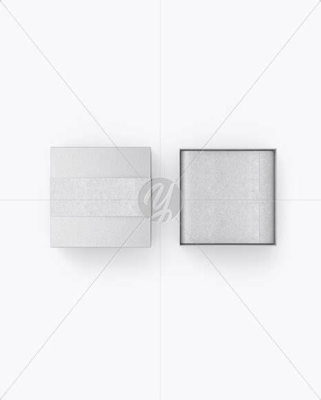 Download Free Two Textured Boxes with Label Mockup - Top View PSD for Branding