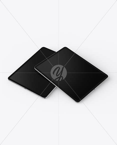 Download Free Two iPads Pro Silver Mockup PSD Generator