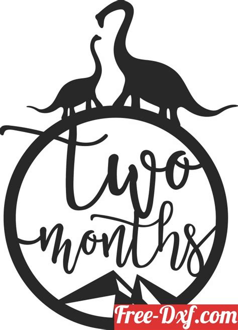 Download Free Two months svg DXF Files
