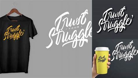 Download Free Typography Trust Your Struggle - For POD DXF Files