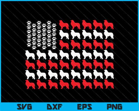 Download Free US Flag Great Pyrenees Gift For 4th July Commercial Use DXF Files