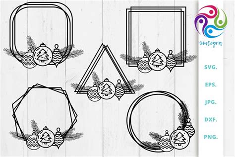 Download Free Ultimate Christmas Monogram Frame Bundle Svg For Crafts