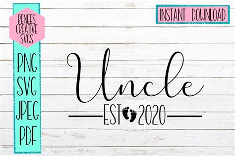 Download Free Uncle Est 2020 | New Uncle SVG| SVG Cut File Files