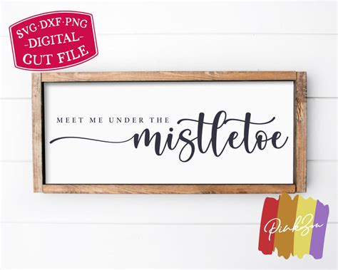 Download Free Under the Mistletoe SVG Cut File Commercial Use DXF Files