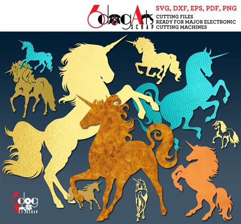 Download Free Unicorns - SVG File, DXF File Commercial Use DXF Files