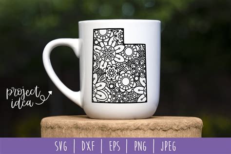 Download Free Utah State Mandala Clipart DXF Files