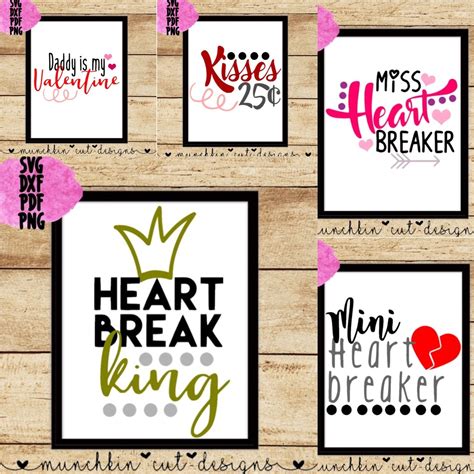 Download Free Valentine's Day Cutting File Design Bundle Files Free PSD Mockups