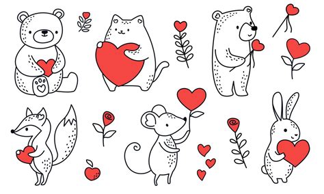 Download Free Valentine's Day Vector Images Set Commercial Use
