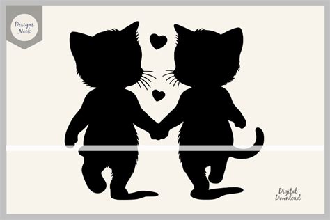 Download Free Valentine Cats - SVG File, DXF File Crafts