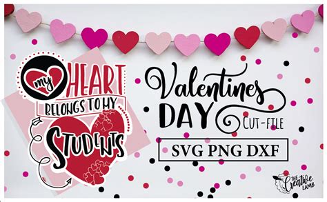 Download Free Valentine Cut-File Teacher SVG Holiday File DXF Files