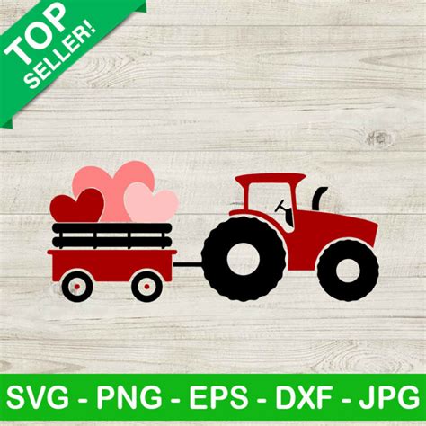 Download Free Valentine Cut-File Tractor SVG Holiday File DXF Files