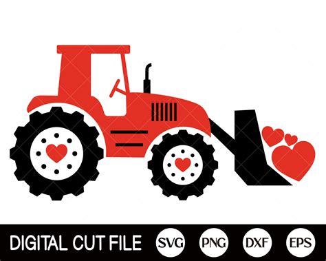 Download Free Valentine Cut-File Tractor SVG Holiday File Files