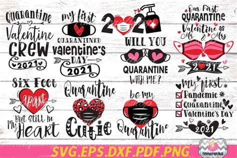 Download Free Valentine Quarantine Bundle Svg DXF Files