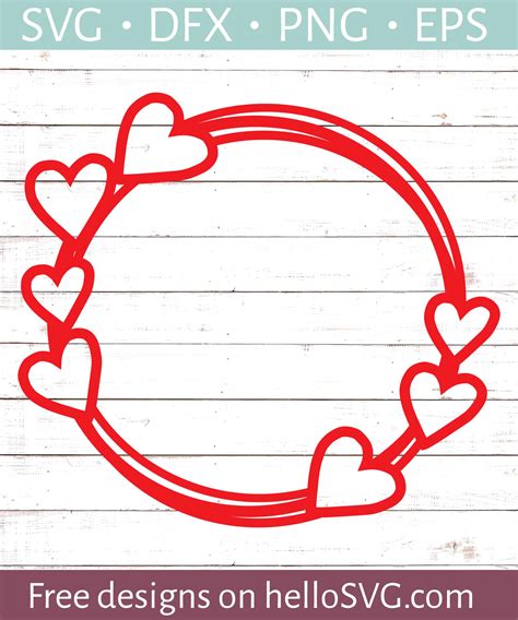 Download Free Valentines Day Heart Monogram Frame Crafts