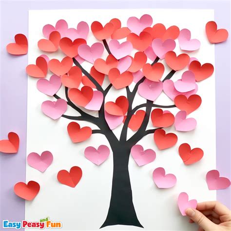Download Free Valentines Heart Tree Design Easy Edite