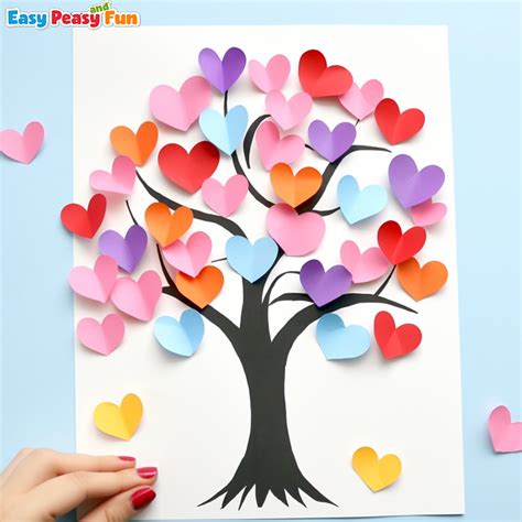 Download Free Valentines Heart Tree Design For Crafts