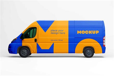 Download Free Van Mockup - Back View PSD Yellowimages