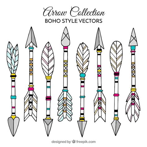 Download Free Vector Arrows and Feathers Crafts