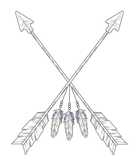 Download Free Vector Arrows and Feathers For Crafts