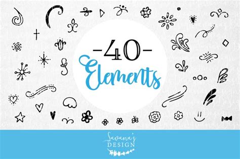 Download Free Vector Elements Bundle Pack Cricut SVG