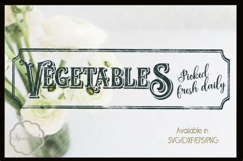 Download Free Vegetables Picked Fresh Daily = SVG Cutting File DXF Files