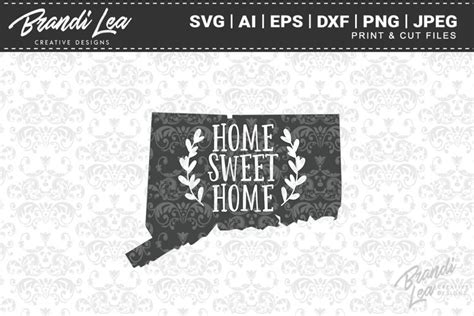 Download Free Vermont Home Sweet Home State Map SVG Cut Files Commercial Use DXF Files
