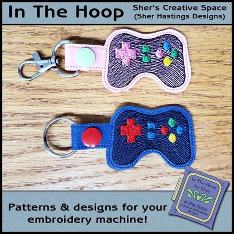 Download Free Video Game Controller ITH Key Fob | Applique Embroidery DXF Files