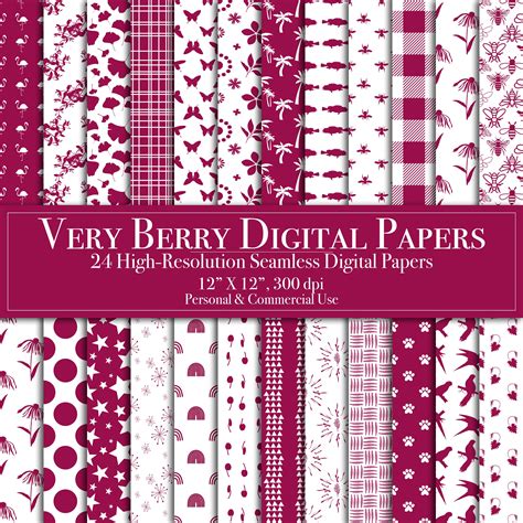 Download Free Vintage Berry Digital Paper Backgrounds DXF Files