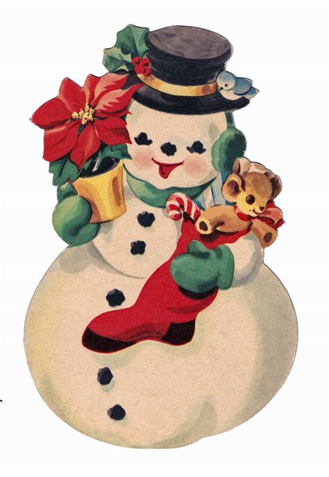 Free Vintage Snowman Images