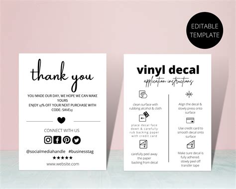 Download Free Vinyl Decal Application Instructions Printable File Commercial Use Free PSD Mockups