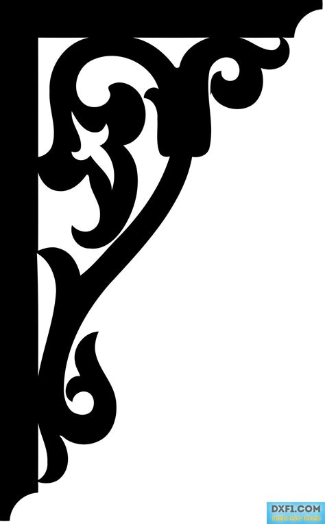 Download Free Violet Corner Borders Silhouette DXF Files