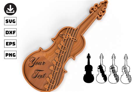 Download Free Violin - SVG File, DXF File Creativefabrica Free PSD Mockups
