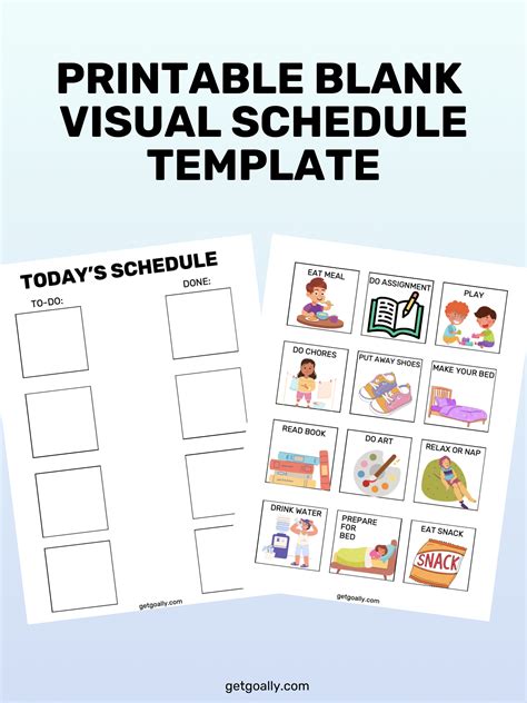 Free Visual Printables Schedule