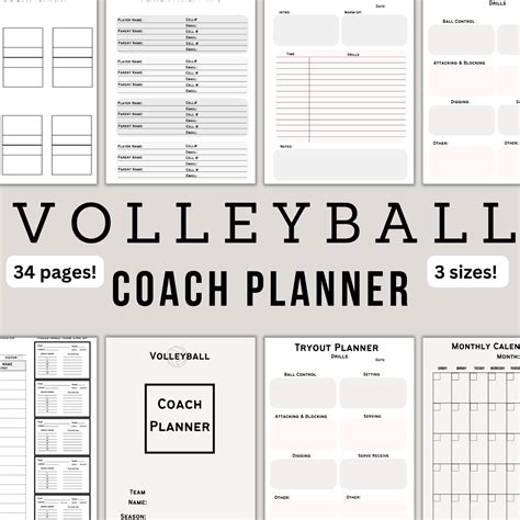 Download Free Volleyball Coach Printable