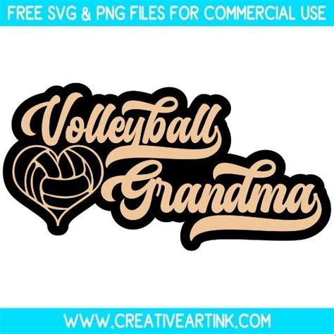 Download Free Volleyball Grandma Cutting File Files