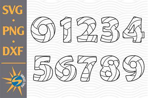 Download Free Volleyball Numbers - SVG, DXF, EPS Digital Cut Files For Crafts