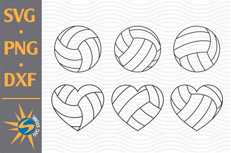 Download Free Volleyball SVG, PNG, DXF Digital Files Include Images